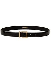 Sandro - Smooth Leather Belt - Lyst