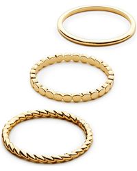 Ana Luisa - Adrianna Set Of 3 Band Rings - Lyst