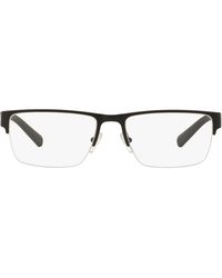ARMANI EXCHANGE - 54Mm Semirimless Rectangular Optical Glasses - Lyst