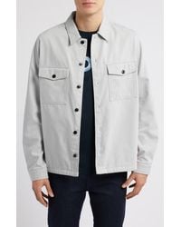 HUGO - Enalu Button-Up Overshirt - Lyst