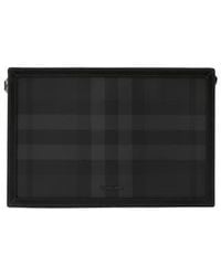 Burberry - Check Zip Pouch - Lyst