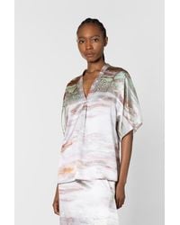ROKSANDA - Varo Printed Silk Blouse - Lyst