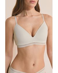 Etam - Happily Wireless Stretch Cotton Triangle Bra - Lyst