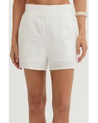 Crescent - Easy Wear Linen Blend Shorts - Lyst