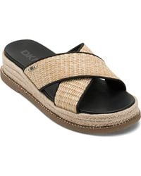 DKNY - Berris Cross Band Slide Sandal - Lyst
