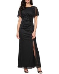 Sl Fashions - Sparkle Embellished Shoulder Gown - Lyst
