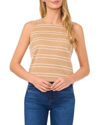 Cece - Stripe Crewneck Tank Top - Lyst