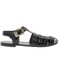 Maje - Multi-Strap Leather Sandals - Lyst