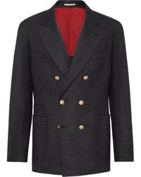 Brunello Cucinelli - Prince Of Wales Deconstructed Blazer - Lyst