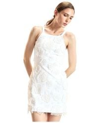 Cynthia Rowley - Pop Floral Applique Mini Dress - Lyst