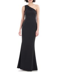 JS Collections - Lilah Bow Detail One-shoulder Mermaid Gown - Lyst