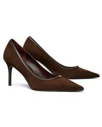 Tory Burch - Double T Buckle Pointed Toe Pump - Lyst