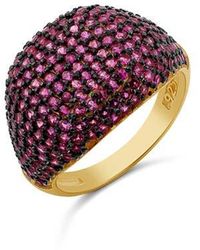 SHYMI - Cubic Zirconia Pavé Dome Signet Ring - Lyst