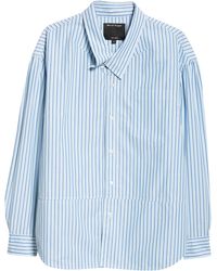 MERYLL ROGGE - Boule Stripe Asymmetric Cotton Button-up Shirt - Lyst