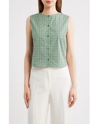 Theory - Button-Up Check Print Shell - Lyst