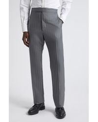 Thom Browne - Fit 1 Stripe Backstrap Wool Trousers - Lyst