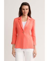 Ming Wang - Tailored Single-Button Knit Jacket - Lyst