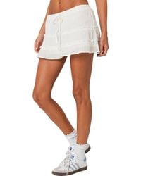 Edikted - Lora Tiered Cotton Drawstring Miniskirt - Lyst