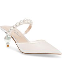 Betsey Johnson - Evey Imitation Pearl Pointed Toe Mule - Lyst