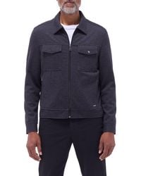 Bugatchi - Soft Touch Zip Knit Shirt Jacket - Lyst