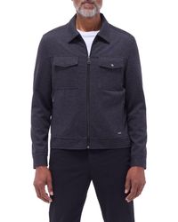 Bugatchi - Soft Touch Zip Knit Shirt Jacket - Lyst