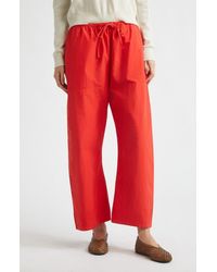 Leset - Kyoto Cotton Drawstring Utility Crop Pants - Lyst