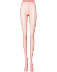 Burberry Monogram Motif Seamed Tights - Pink