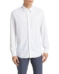 Emporio Armani - Stretch Jersey Button-up Shirt - Lyst