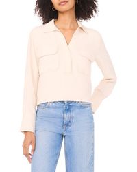 Vince Camuto - Half Placket Popover Top - Lyst