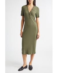 10 Crosby Derek Lam - Damiana Henley Rib Midi Dress - Lyst