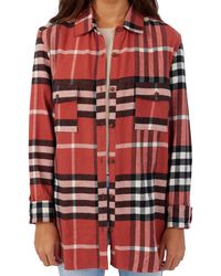 O'neill Sportswear - Brooks Oversize Plaid Cotton Flannel Button-up Shirt - Lyst