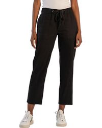 Kut From The Kloth - Rosalie Linen Blend Drawstring Ankle Pants - Lyst