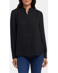NYDJ - Ruffle Neck Blouse - Lyst