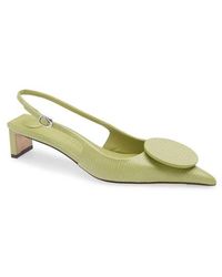 Jacquemus - Les Duelo Mismatched Lizard Embossed Kitten Heel Slingback Pump - Lyst