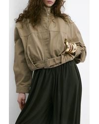 Mango - Oversize Belted Cotton Twill Jacket - Lyst
