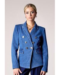 Blue Revival - Blake Double Breasted Recycled Blazer - Lyst