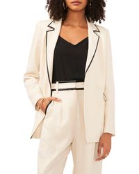Vince Camuto - Oversize Double Breasted Linen Blend Blazer - Lyst