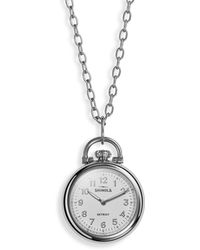 Shinola - Runwell Watch Pendant Necklace - Lyst