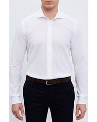 Emanuel Berg - Cotton Seersucker Button-up Shirt - Lyst
