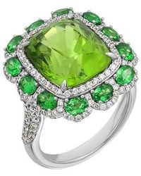 Bony Levy - El Mar Iris Peridot, Tsavorite & Diamond Statement Ring - Lyst