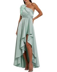Mac Duggal - Ruffled One Shoulder Cut Out Hi-Lo Gown - Lyst