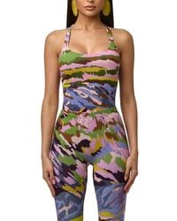 Naked Wardrobe - Printed Racerback Bodysuit - Lyst