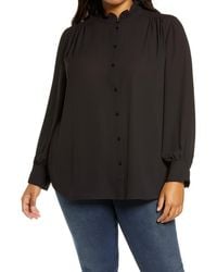 NYDJ - Ruffle Neck Blouse - Lyst