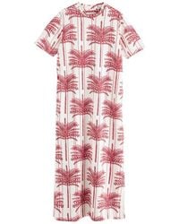 Next - Palm Tree Print Cotton Maxi T-Shirt Dress - Lyst