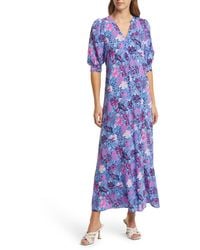 Lilly Pulitzer - Andrei Floral Elbow Sleeve Maxi Dress - Lyst