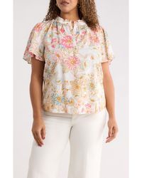 Sugarlips - Day Lily Floral Ruffle Top - Lyst