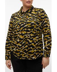 Vero Moda - Gail Animal Print Button-up Shirt - Lyst