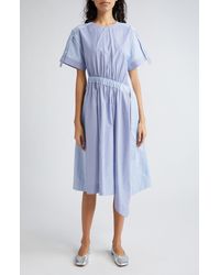 3.1 Phillip Lim - Mixed Stripe Asymmetric Cotton Midi Dress - Lyst