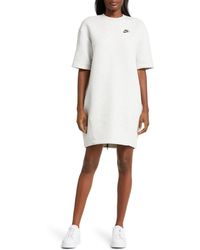 Nike - Tech Fleece Oversize T-shirt Dress - Lyst