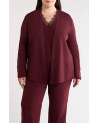 Anne Klein - Open Front Cardigan - Lyst